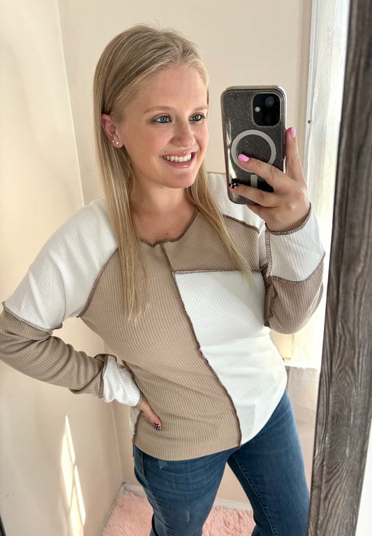 Modern Color Block Top