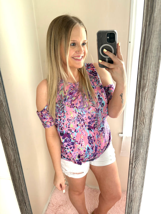 Lavender Floral Blouse