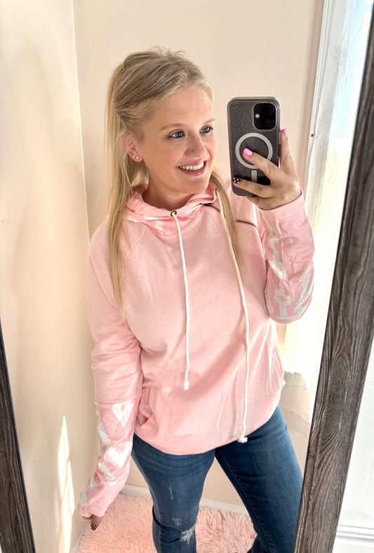 Pink Aztec Hoodie