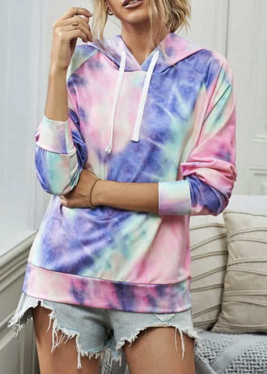 Multicolor Tie Dye Hoodie